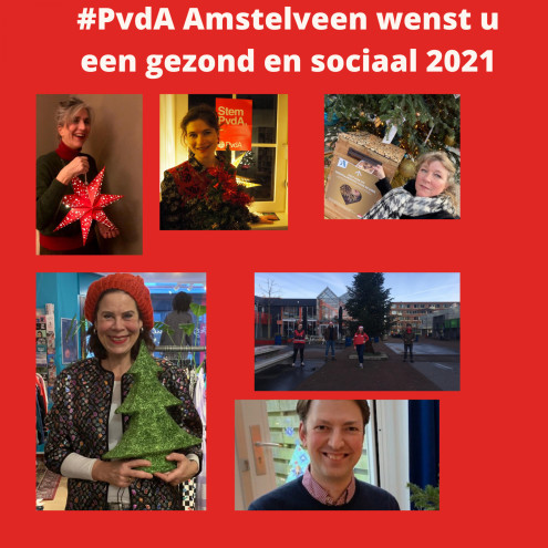 PvdA Amstelveen wenst u een gezond en sociaal 2021!
