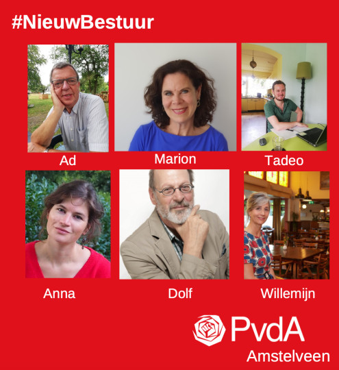 PvdA Amstelveen kiest nieuw en energiek bestuur